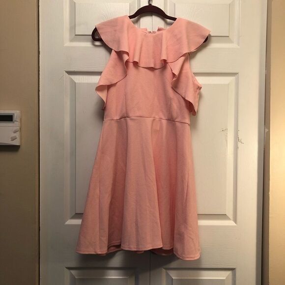 ASOS Pink Ruffle Dress - Picture 1 of 4